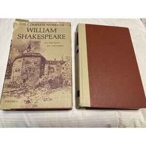The Complete Works of William Shakespeare Volumes 1 & 2 Hardcover Vintage Books